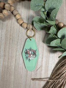 Fur Mama motel keychain