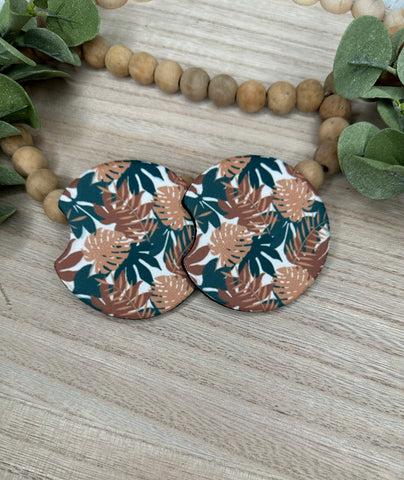 Palm Leaves Car Coasters